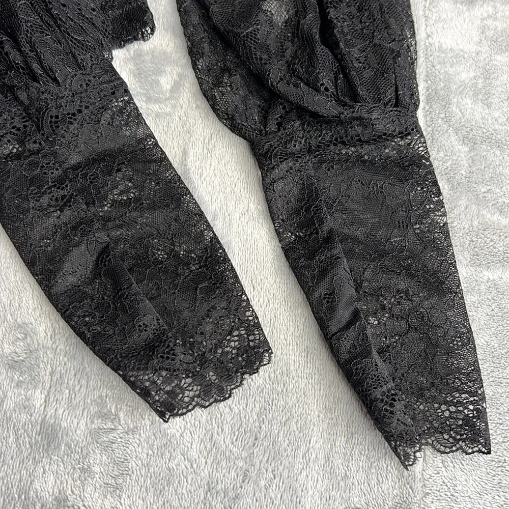 NWOT Widow Midnight Hour Victorian Blouse Top Black Size Small - Picture 8 of 14